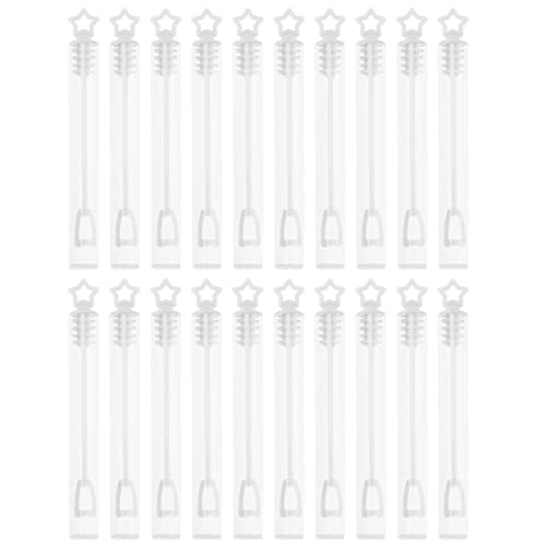 Lot de 20 grands tubes à bulles de savon vides avec poignée étoile à cinq coins pour fiançailles, décoration, anniversaire, fête Cover