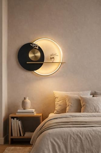 Image of blissbells Crystal Wall Light, LED Decorative Sconce (Decorative Deer & Dragon Design wall Light)