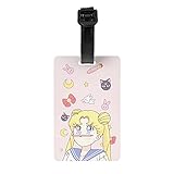 Anime Luggage Tag for Women Name ID Card with Detachable Wrist Strap Baggage Tags for Suitcases Travel Bags Backpack Quickly Identify Your Luggages