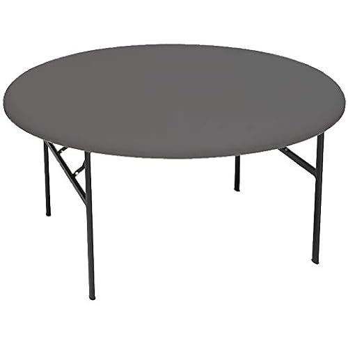 Iceberg IndestrucTable Classic Folding Table, 60" Round, Charcoal