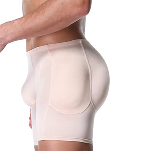 Men's Underwear Boxer Briefs Tummy Control Body Shaper Padded Enhancing Underwear Butt Lifter Shapewear