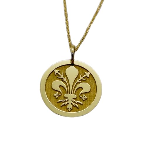 Joyería flor de lis de plata 925 LKBEADS un regalo inolvidable con colgante de 28 mm grabado
