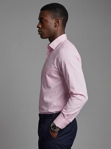 Image of INKAST Men's Cotton Blend Plain Formal Shirt | Full Sleeves Solid Shirts| Straight Regular Fit | Office and Regular Wear