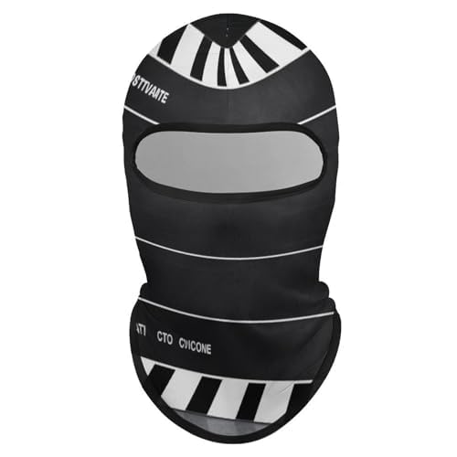 Balaclava para Hombres y Mujeres, Máscara de Esquí Clásica en Negro con Cinta de Película, Cubreboca Integral para Ciclismo, 1 Unidad, Estilo miniatura 1