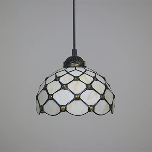 Vitrail de 20 cm suspension style Tiffany avec hauteur réglable