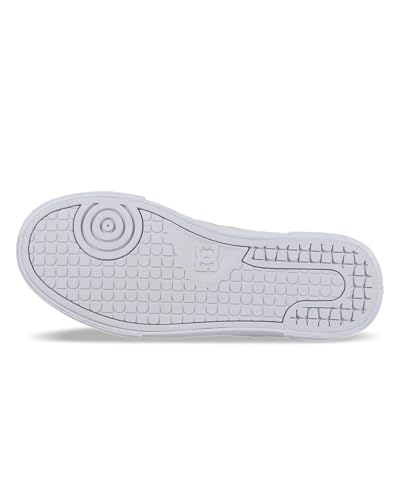 DC Shoes Women's Chelsea Platform Sneaker, White/Grey/Blush, 104