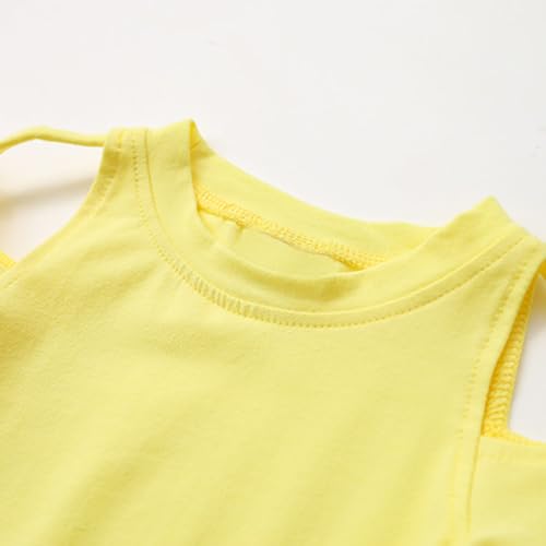 Beessbest Toddler Girls Ruffle Sleeve Off Shoulder Tops Baby Kids Solid Color Cotton Blouse Girl Summer T Shirts3