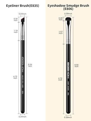EIGSHOW Pincel Delineador De Ojos Y Pincel Para Sombras ，Profesional Angular Fino De Precisión Para Delineador De En Gel De Gama Alta Para Difuminar Sombras De Ojos - imagen 2