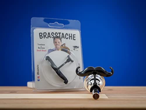 image for Brasstache - The Original Clip-on Mustache for Small Shank Trombone or