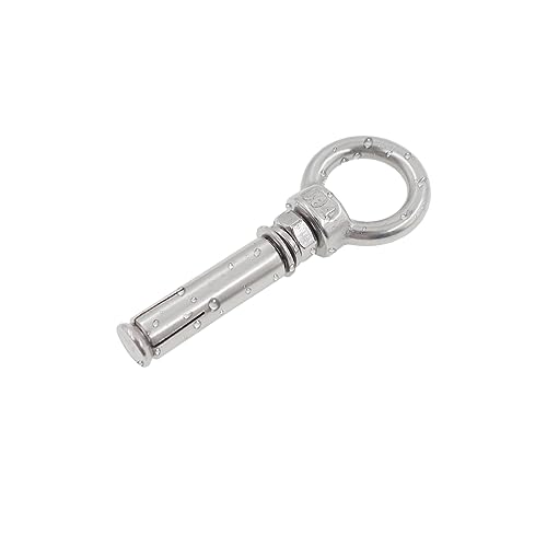 Image of Shoulder Eye Bolts,TTZEZE Heavy Duty Eyebolts,304 Stainless Steel Wall Concrete Anchors Screw Expansion Screw Bolts Eye Hooks Fastener for Ceiling Concrete Masonry 5 Pack M6*60