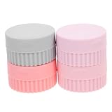 Homoyoyo 4 Piezas Organizador de Pastillas de Silicona Envases de Viaje Prueba de Fugas Contenedores Compactos para Cremas y Lociones Organizador Portátil para y Cosméticos Colores