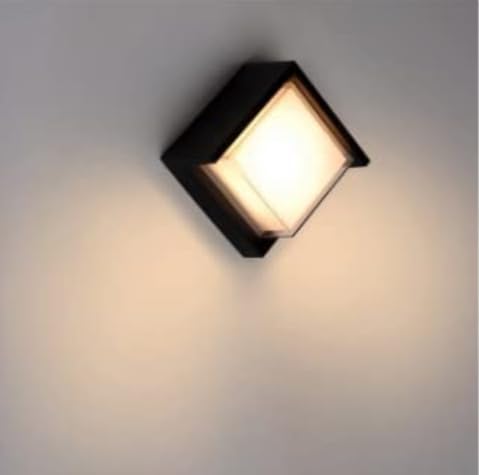 Image of 12W Outdoor Wall Light | Waterproof Warm White Wall Sconce for Balcony, Garden, Gate | Polycarbonate Body | Modern Exterior Wall Lamp | 1 Unit