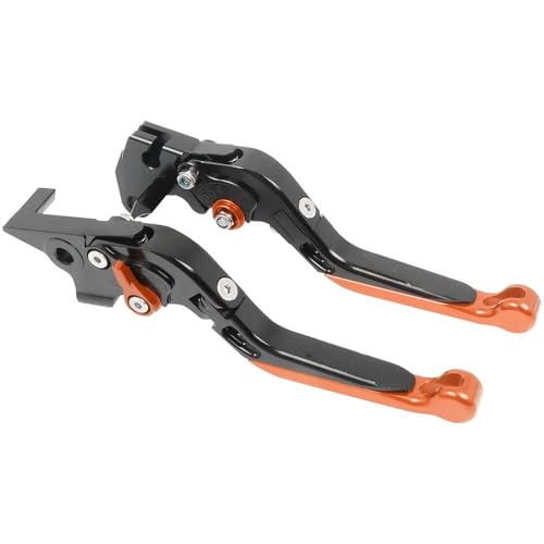 �o�C�N �u���[�L���o �I�[�g�o�C�ɓK������ ���߉\ �L�k�� �܂肽���ݎ� �u���[�L �N���b�`���o�[ �n���h���o�[�O���b�v �ɓK������ SV650 �ɓK������ SV 650S 1999-2012 �o�C�N �N���b�`���o(Orange)