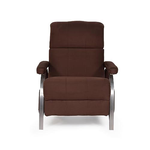 Image of Recliners India Single Seater Pushback Recliner Sofa | 3 Modes of Comfort | 645 Pushback Recliner Chair | Cushion Armrest | Living Room Recliner Sofa | 1-Year Manufacturer Warranty | Colour- Brown