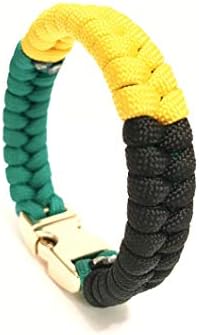 TRU550 Flag of Jamaica Mens & Women Paracord Survival Bracelet Jewelry Jamaican Flag (Size 7.0 inches)