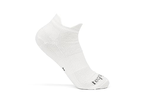 Teqnigrip NEW Low Cut Grip Socks | Advanced Anti-Slip Grip Technology | Enhance Performance in Professional & Amateur Sports (US, Alpha, Large, Regular, Regular, White)