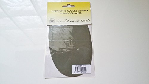 ILC MERCERIE PARADIS Renforts Coudes et Genoux Textile, Jean, Daim, Cuir, Velours, écossais thermocollant ou à Coudre 14 cm x 9,5 cm (2 pièces) Réparation Customisation (Renfort Textile Vert Kaki)
