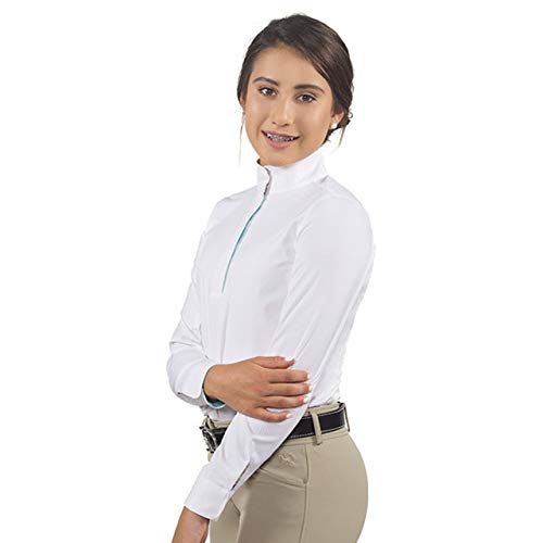 RJ Classics Girls Rebecca JR Long Sleeve Show Shirt - White/Emoji (Small)