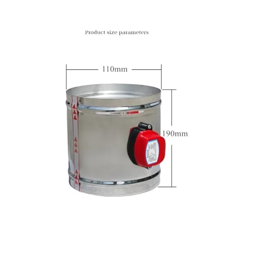 Válvula de compuerta para ducto de aire de 110mm en acero inoxidable contra reflujos 4