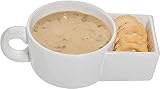 Daonsuty 200ml Coffee Mug Creative Coffee Mug with Biscuit Cookie Dessert Pocket Funny Mug Ceramic Mugs for Coffee Tea Cup Travel Coffee Cup (Double)