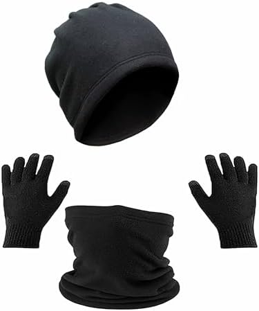 Conjunto de Inverno 3 Peças, Gorro, Luvas e Cachecol em micro Sof...