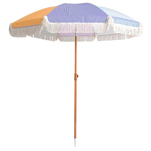 Sombrilla hawaiana de playa con protección UV 50+ contra el calor del sol