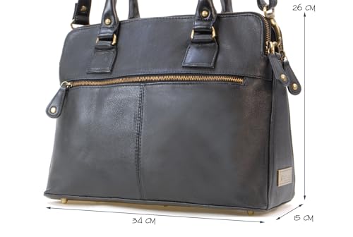 Catwalk Collection Handbags - Women's Leather Shoulder Bag - Large Shoulder Bag - Tote Bag - Handbag - Removable Shoulder Strap - Victoria