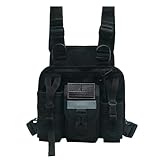 TDYU Radio Chest Bag Walkie Talkie Chest Front Pack Chest Rig with Radio Pouch for Baofeng Kenwood Arcshell Motorola Two Way Radio