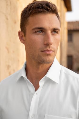 Image of Louis Philippe Men's Slim Fit Easy to Iron Everyday wear Premium Cotton Full Sleeve Solid Formal Shirt