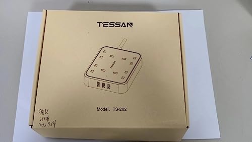 Extension Lead with 3 USB Slots, TESSAN 13A 4 Way Multi Plug Extension Cable with 2M Cord, Wall Mounted Power Strip Socket for Home, Office Extension Lead with 3 USB Slots, TESSAN 13A 4 Way Multi Plug Extension Cable with 2M Cord, Wall Mounted Power Strip Socket for Home, Office
