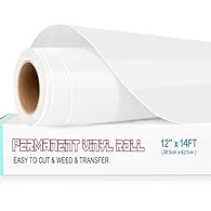 EASY TO USE- 12" x 14Ft (30.5cm x 4.3m) glossy black cricut vinyl roll, fairly easy to cut, weed, and transfer, peeled away perfectly. *Notice: When you cut our permanent vinyl sheet, the cri-cut machine needs to be set in "Iron on +" and peel off sl...