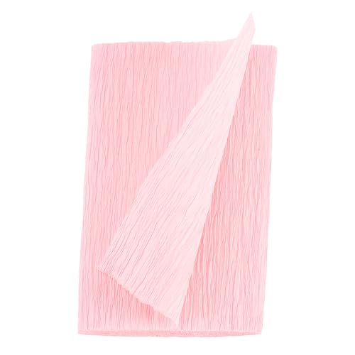 Image of MECCANIXITY Crepe Paper Roll 8.2ft Long 4 Inch Wide for Wedding Ceremony Various Large Festivals Decoration, Light Pink