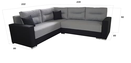 Generisch Couchgarnitur Sofa Sofagarnitur Paris mit Schlaffunktion Wohnlandschaft Kronos07 – Bild 3
