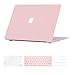 Price comparison product image i-Buy Hard Shell Case Cover Compatible with MacBook Air 13 inch A1369 A1466 (2010-2017 Release) + Keyboard Cover + Screen Protector +  Dust Plug - Rose Quartz