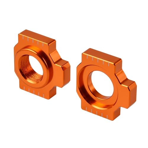 JOIESXCBN Compatible with 690 2008-2019 1290 Super Adventure/R/S/T 2015-2022 Axle Blocks Chain Adjuster Enduro 701 2016-2022(Orange)