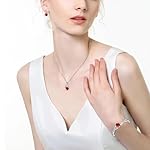 Fahion Burning love Collection Crystal Jewelry Sets For Women 18K White Gold Bracelet Necklace and Earrings Sets for Wife Girlfriend or Mothers Idea Gift for Special Women in Life - Image 4