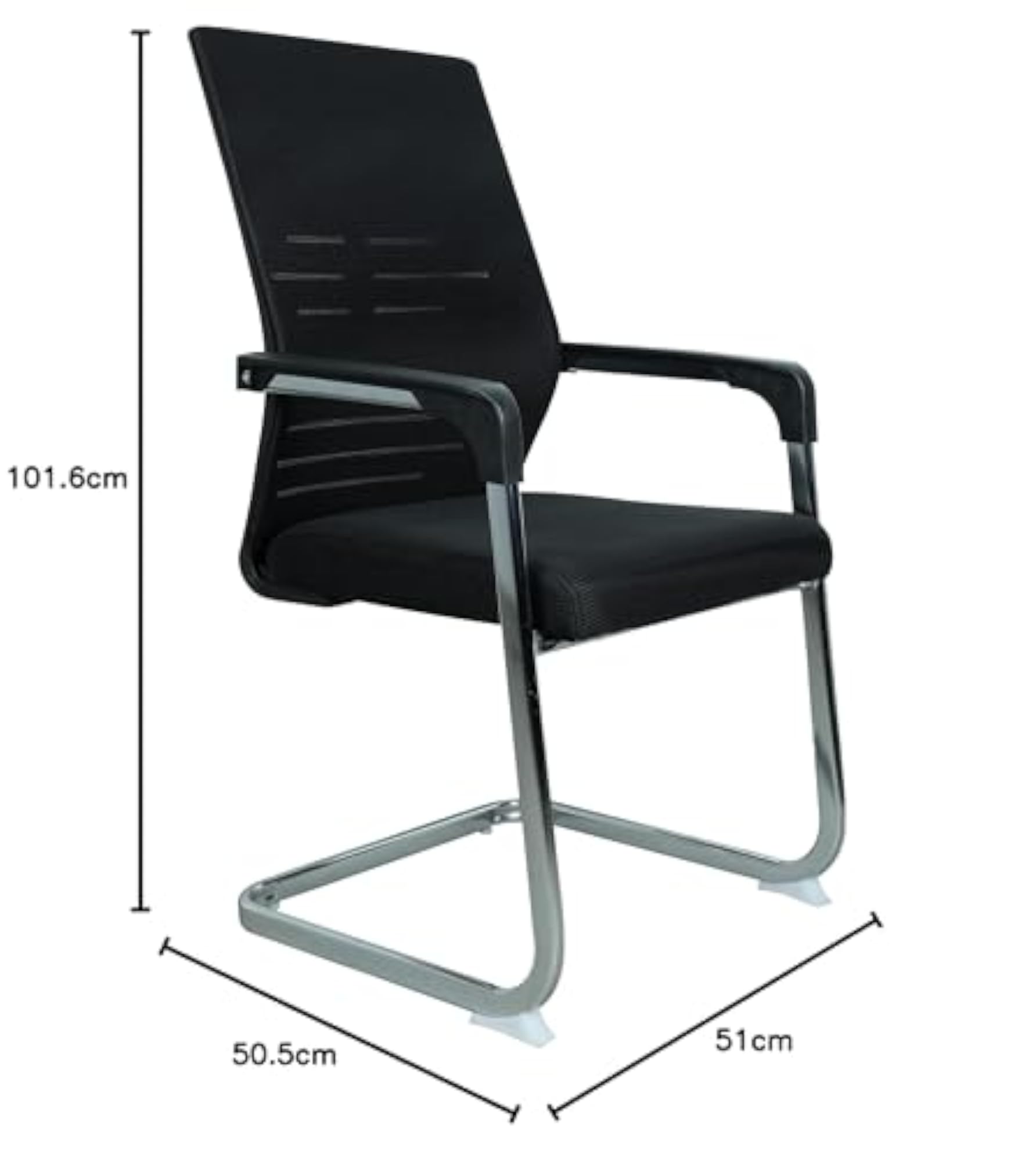 Modern Black Mesh Visitor Chair for Office