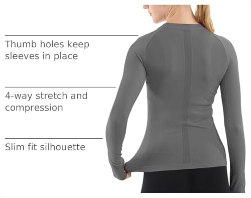 Image of MathCat Seamless Long Sleeve Workout Tops for Women