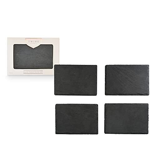 Slate Cheese Plate. 12 x 8" 4 Pack Black Slate Cheese Board Natural