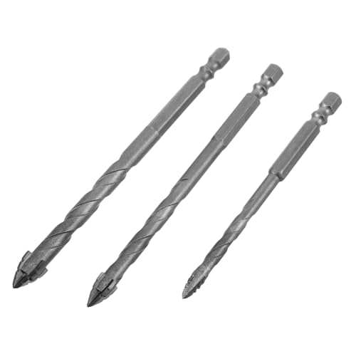 Balacoo Home Improvement Drill Bits Set 3pcs Tungsten Steel Concrete Tile Drill Bits