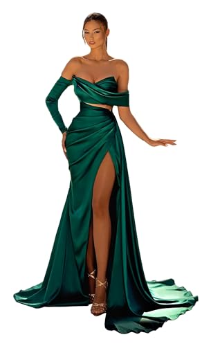 One Shoulder Mermaid Prom Dresses for Women Corset Long Ball Gowns with Slit Open Waist Evening Dresses Formal Gowns DR0359