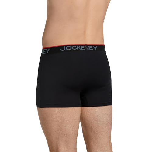 Jockey Men's Underwear Chafe Proof Pouch Microfiber 3" Trunk - 3 Pack3