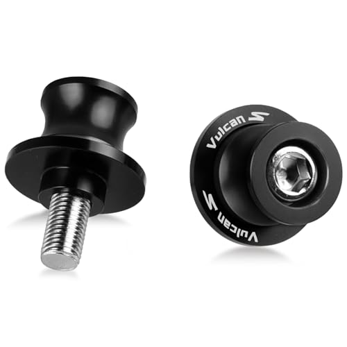 Motorrad M10 X 1,25 Rahmenstützen Schrauben Schieber Schwingenspulen Schieberschutz für Vulcan S 2015+ Vulcan S Tourer Performance SE Cafe Light Tourer Sport Vulcan S 650 2015–2023 (schwarz)