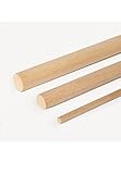  Listones de madera redondos para maquetas y manualidades. Pack de 15 unidades de 30cm de largo. Elige diámetro.