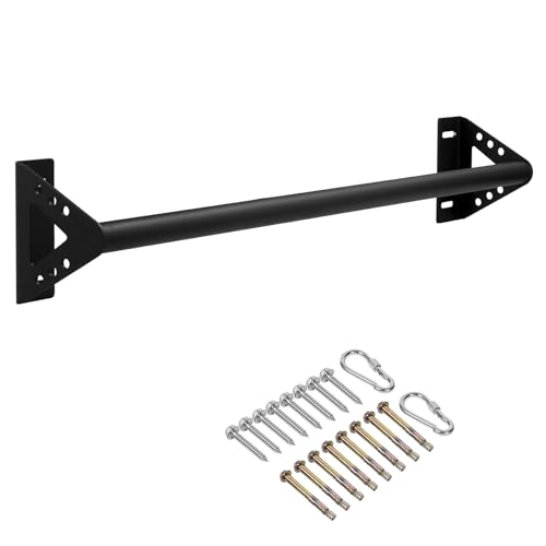 Purife Wall Mounted Pull Up Bars Doorway, Heavy Duty Strength Training Pull-Up Bars for Doorframe, Support Beam or Joist Mount Thick Metal Sturdy Chin Up Bars 500 lbs