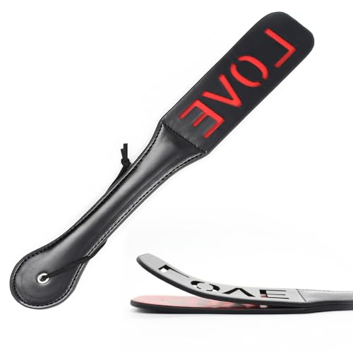 Paddel Sex SM,Leder Paddle,Bdsm Peitsche,Flogger Peitsche Erotik,Sexspielzeug Paddel für Paare,Schwarz