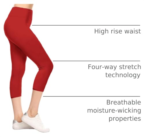 Image of Leggings Depot High Waisted Leggings for Women Buttery Smooth & Soft Women's Solid Yoga - Reg, Plus, 1X3X, 3X5X