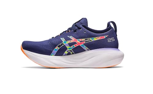 Pura Tecnologia GEL ASICS Nimbus 25 Lite-Show Scarpa Running da Strada per Uomo Blu Giallo Multi 44.5 EU