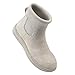 Athlefit Women's Chelsea Ankle Boots Slip On Short Winter Beige Boots Fashion Comfortable Elastic Sock Booties Size 7.5