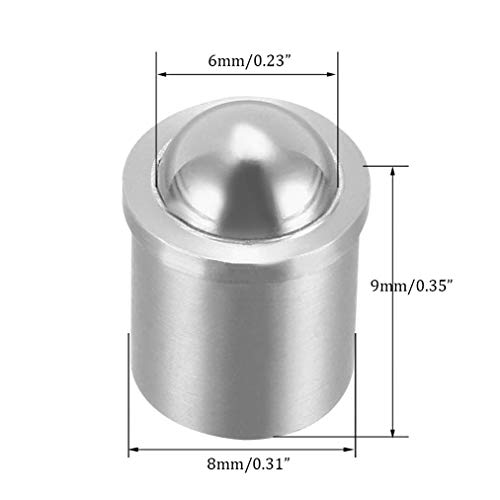 10Pcs Ball Plunger, Ball Catch Latch Catcher, Ball Point Spring Plunger (Φ 8X9) #TOP1